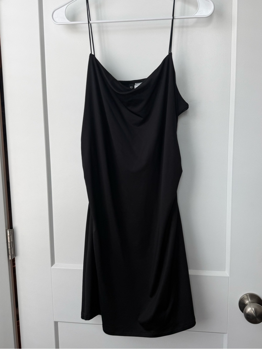 Classic Black Mini Slip Dress with Spaghetti Straps